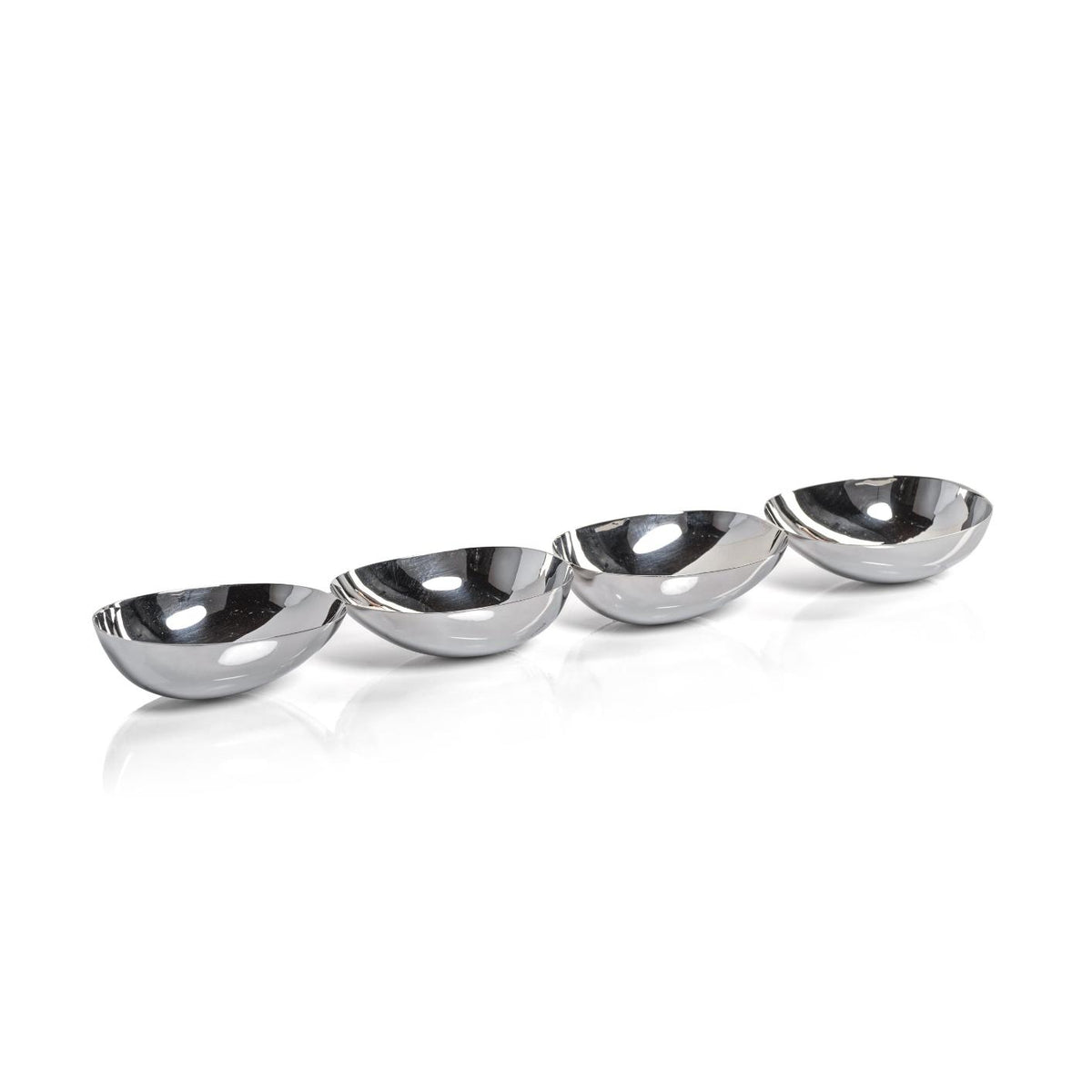 Polished Stainless Steel 4-Bowl Serving Bowls | Bone & Brass