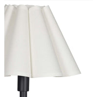 Polly Double Arm Table Lamp - Blackened Brass White Shade - Lamp Detail | Bone & Brass