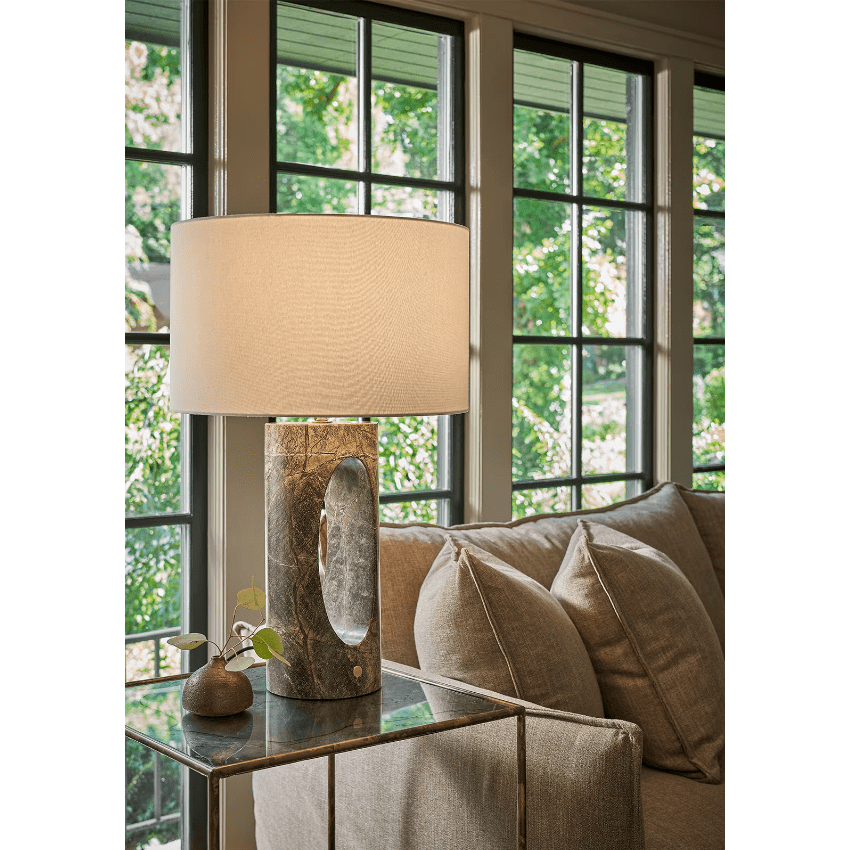 Portia Green Marble Table Lamp