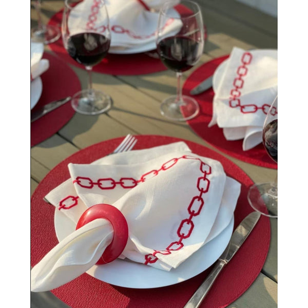 Porto Vinyl Placemats, Set 4 - Placemat Detail | Bone & Brass