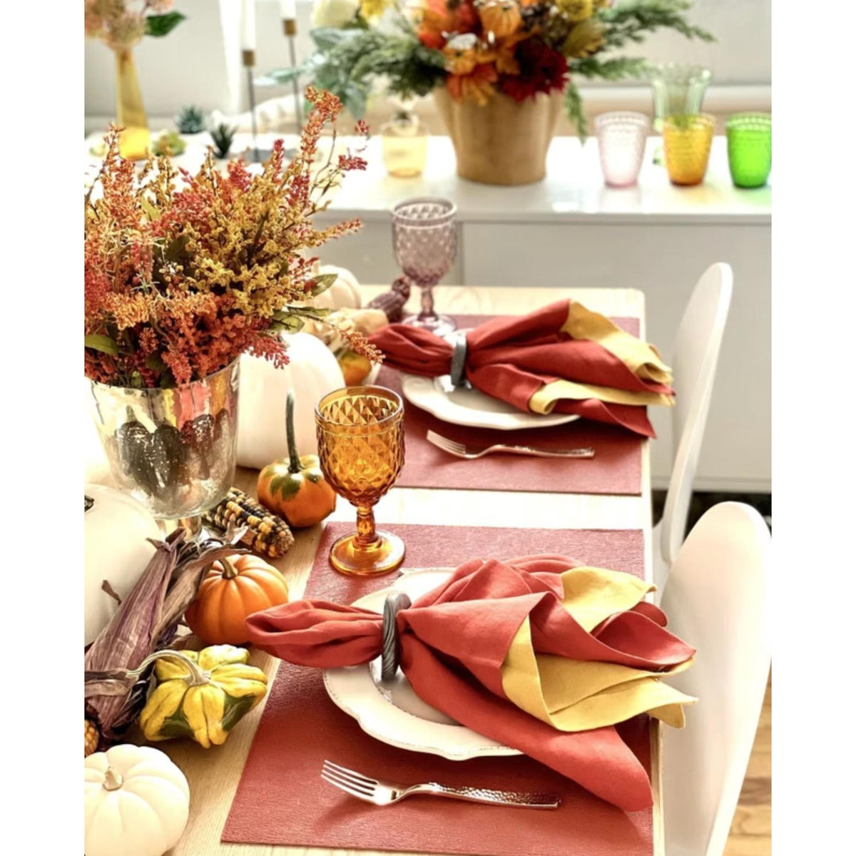 Porto Vinyl Placemats, Set 4 - Placemat Texture Detail | Bone & Brass