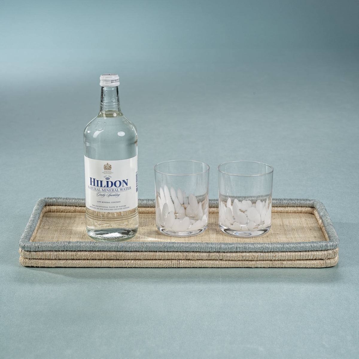 Porto White Spot Tumbler Glasses, Set 4 - Tumbler View | Bone & Brass
