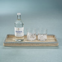 Porto White Spot Tumbler Glasses, Set 4 - Tumbler View | Bone & Brass