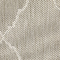 Close-up of a Portofino Grey flatwoven polypropylene outdoor rug with a subtle geometric pattern.