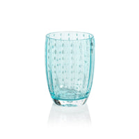 Preston Aqua Glass Tumbler Glasses, Set 4 | Bone & Brass