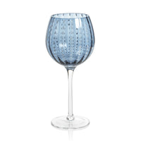 Preston Navy Blue Wine Glasses, Set 4 | Bone & Brass