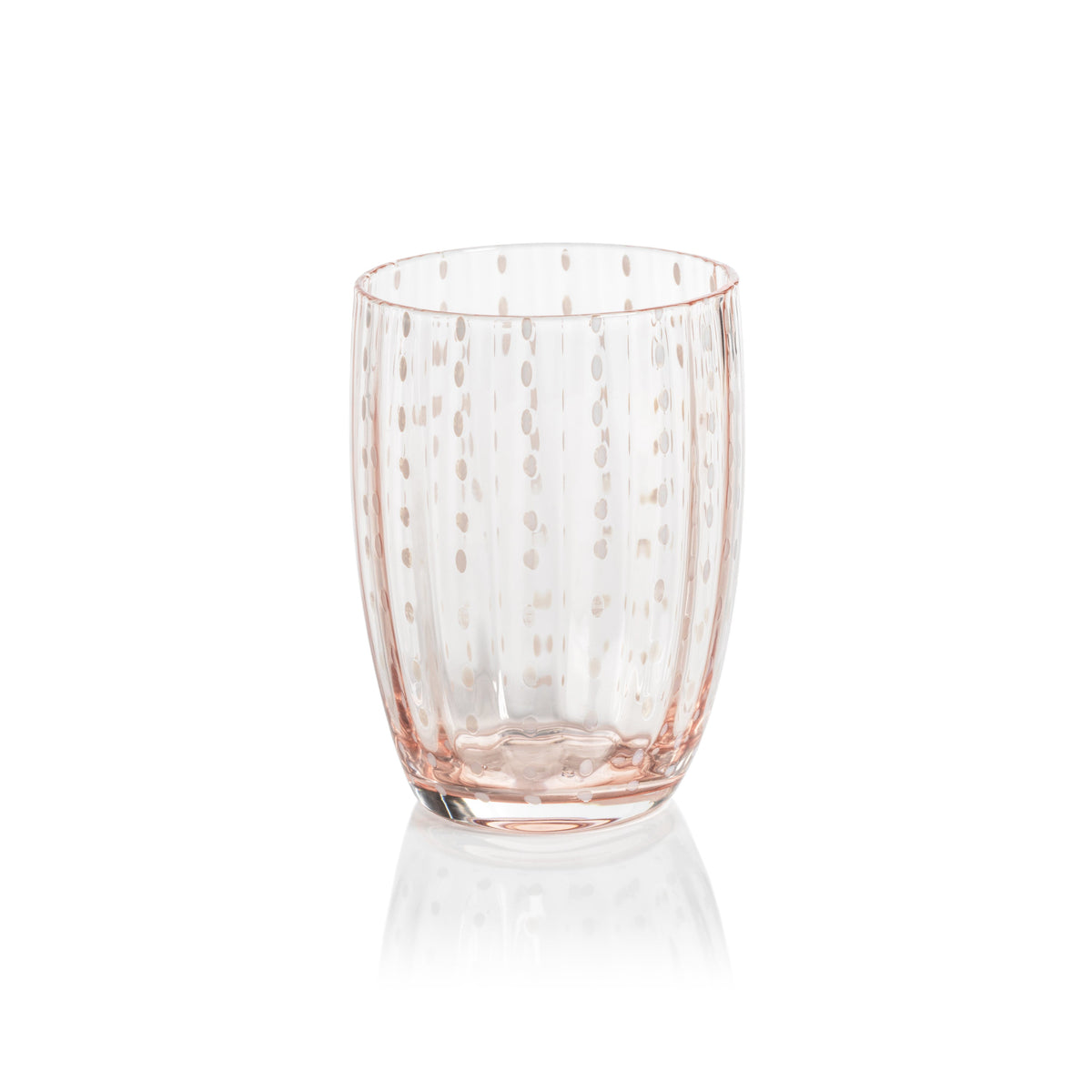 Preston Pink Glass Tumbler Glasses, Set 4 | Bone & Brass