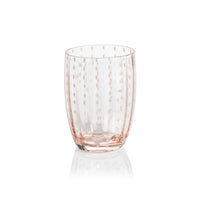 Preston Pink Glass Tumbler Glasses, Set 4 | Bone & Brass