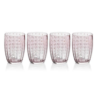 Preston Purple Glass Tumbler Glasses, Set 4 - Tumbler Side View | Bone & Brass