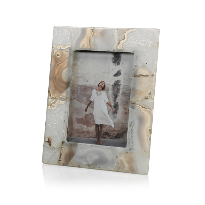 Preto Agate Photo Frame - 5 x 7 | Bone & Brass