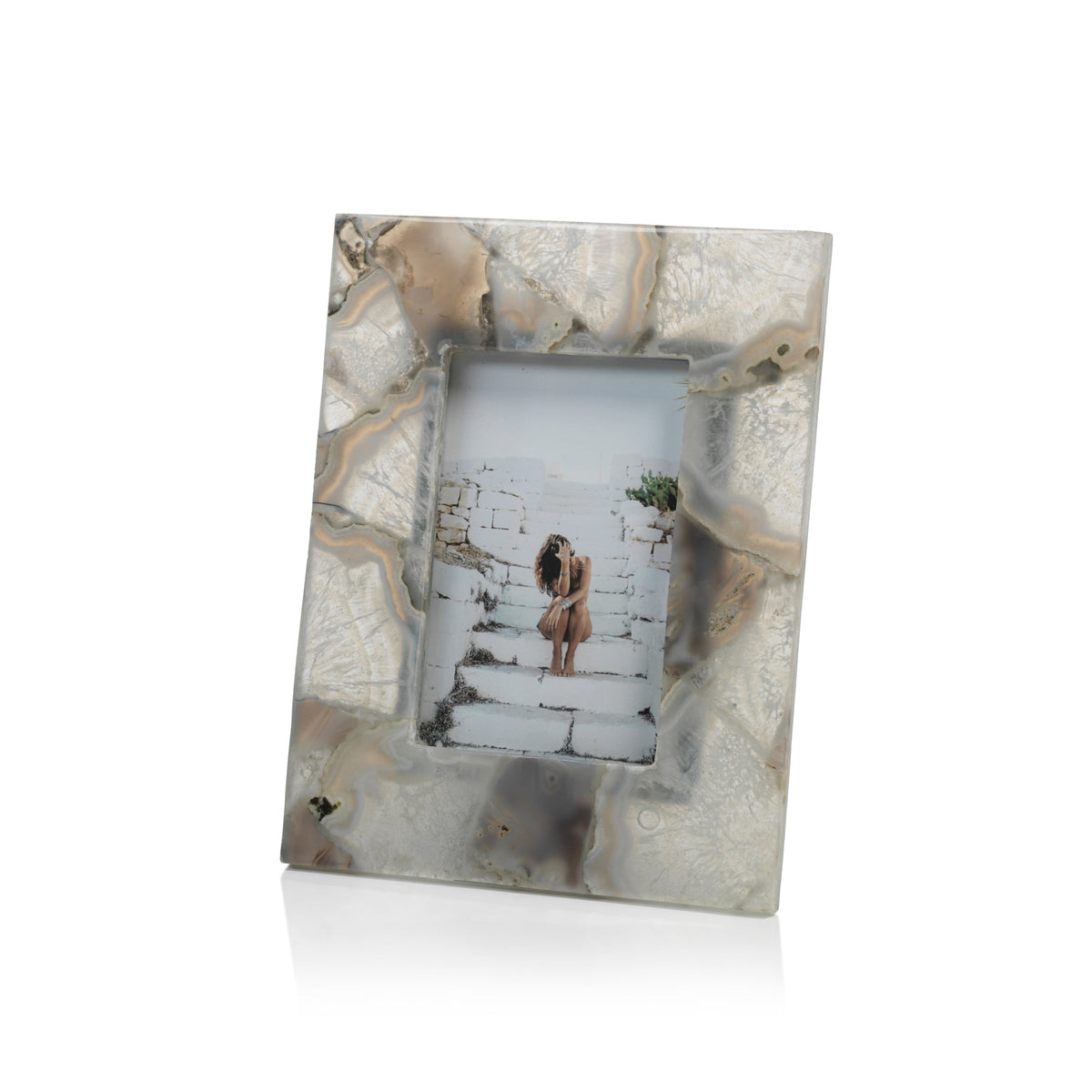 Preto Agate Photo Frame - 4x6 | Bone & Brass