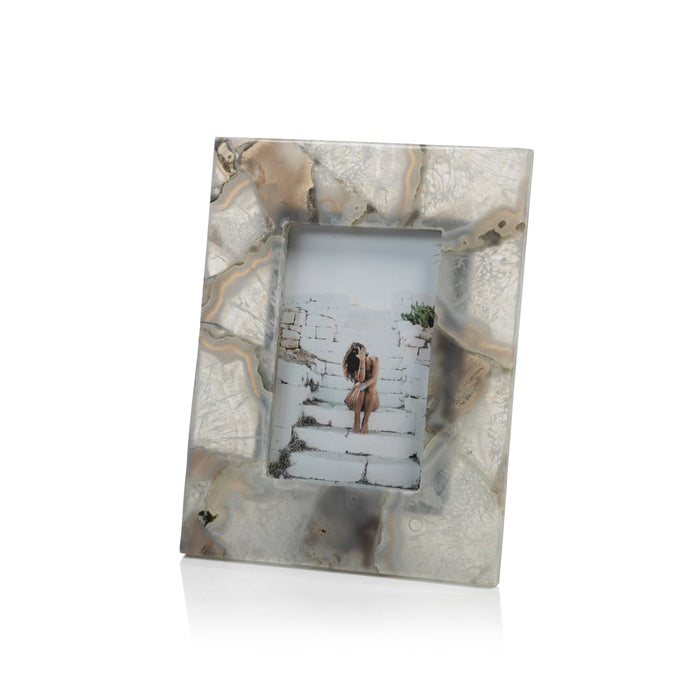 Preto Agate Photo Frame - 4x6 | Bone & Brass