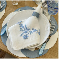 Primrose Round Placemats, Set 4 - Placemat Detail | Bone & Brass