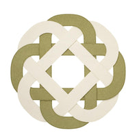 Primrose Round Placemats, Set 4 - Placemat Side View | Bone & Brass