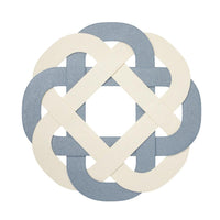 Primrose Round Placemats, Set 4 - Placemat Texture Detail | Bone & Brass