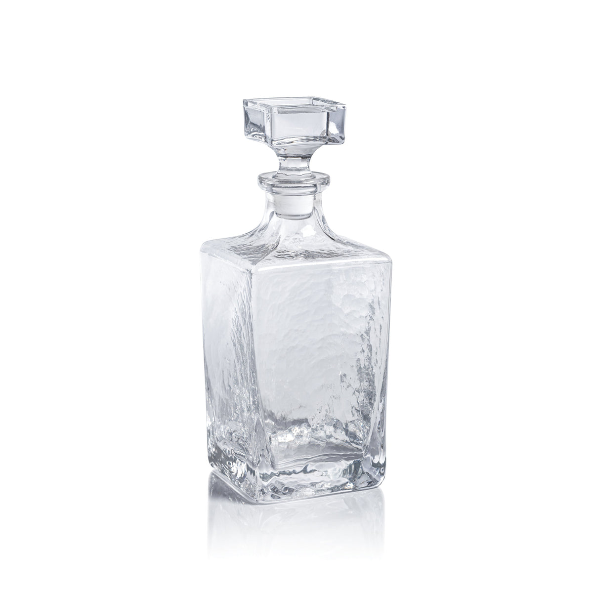 Punta Mita Hammered Glass Decanter | Bone & Brass