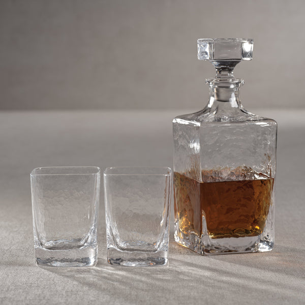 Punta Mita Hammered Rock Glasses, Set 4 - Glass Detail | Bone & Brass