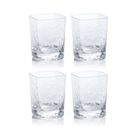 Punta Mita Hammered Rock Glasses, Set 4 - Glass Side View | Bone & Brass