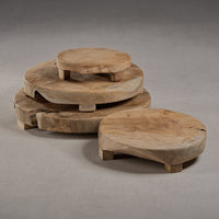 Punta Mita Teak Footed Charcuterie Board - Board Top View | Bone & Brass