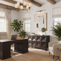 Quadrant 2 Door Sideboard Ebony Walnut - Sideboard Side View | Bone & Brass