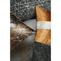 Questa Caviar Throw Pillow - Pillow Fabric Detail | Bone & Brass