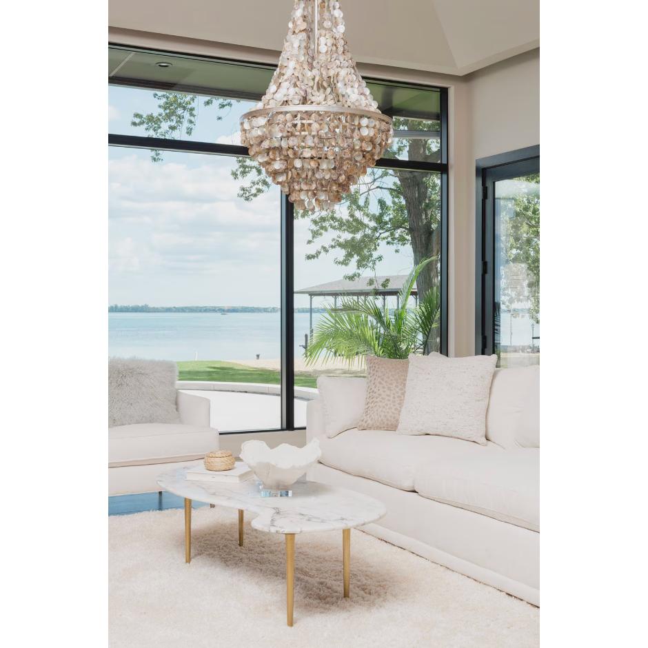Capri Abalone Shell Chandelier - Chandelier Detail | Bone & Brass