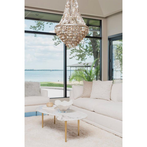 Capri Abalone Shell Chandelier - Chandelier Detail | Bone & Brass