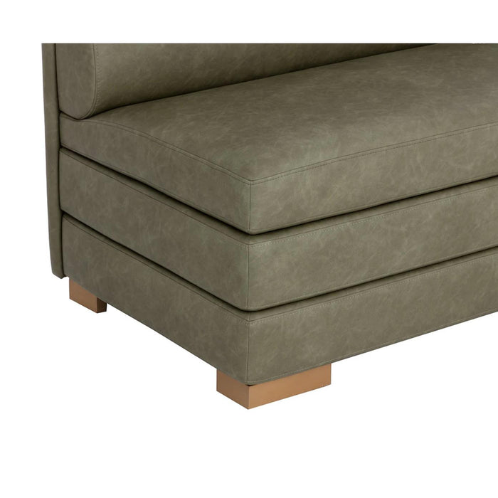 Radcliff Pine Green Dining Banquette - Chair Detail | Bone & Brass