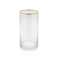 Radiant Highball Glasses Gold Rim, Set 6 | Bone & Brass
