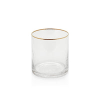 Radiant Rocks Glass Gold Rim, Set 6 | Bone & Brass