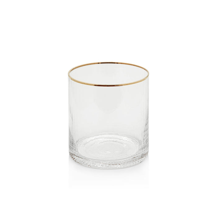 Radiant Rocks Glass Gold Rim, Set 6 | Bone & Brass
