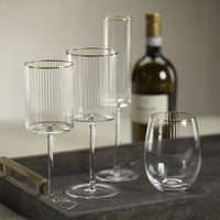Radiant Stemless All Purpose Glasses, Set 6 - Glass Close Up | Bone & Brass