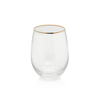 Radiant Stemless All Purpose Glasses, Set 6 | Bone & Brass
