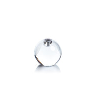 Raina Round Crystal Glass Candle Holder | Bone & Brass