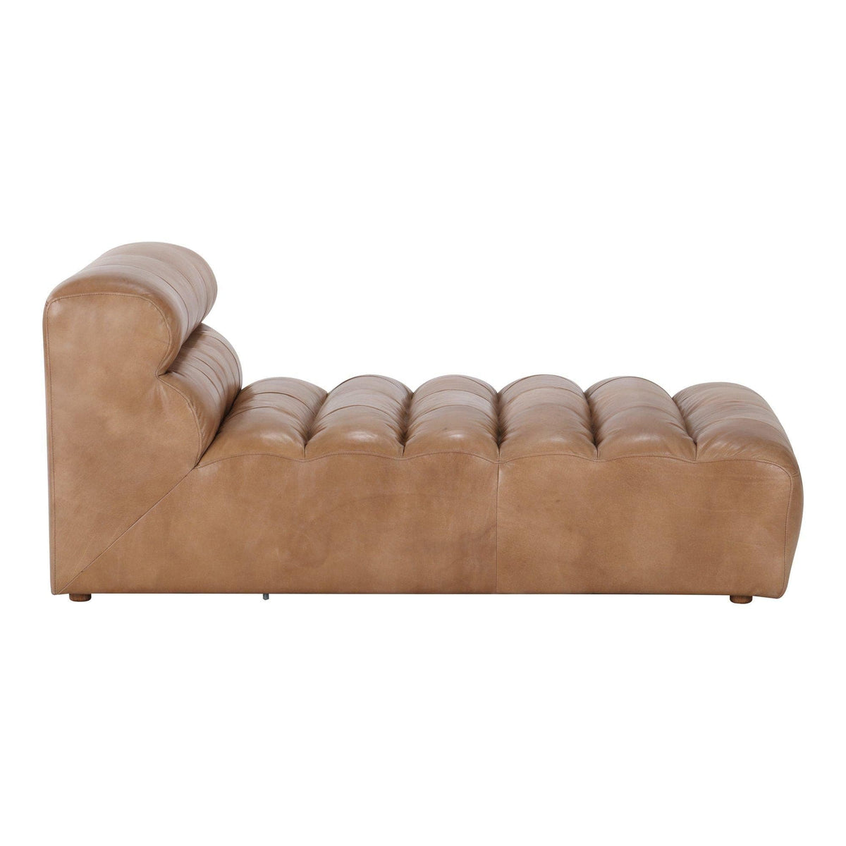 Ramsay Tan Leather Chaise - Chaise Detail | Bone & Brass