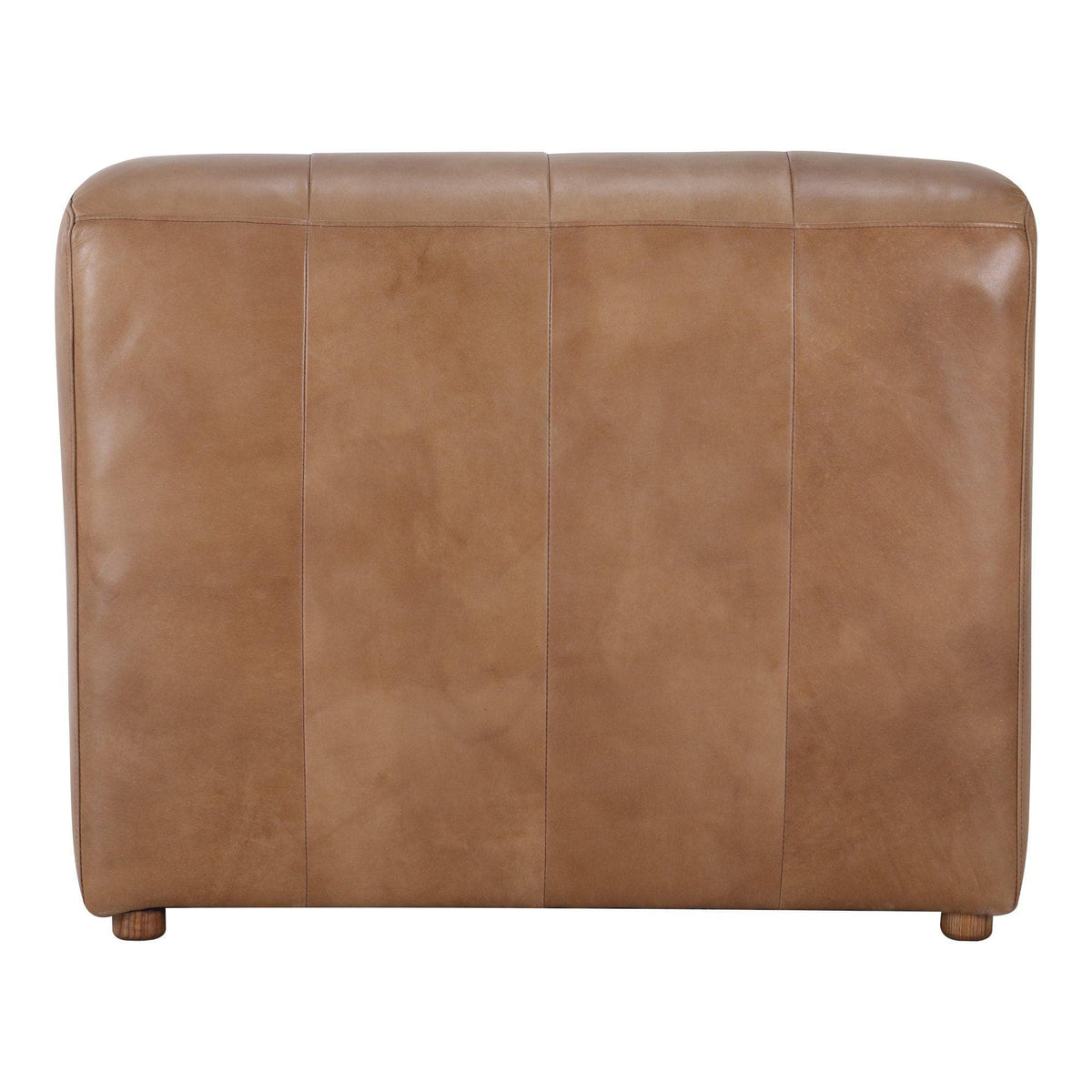Ramsay Tan Leather Chaise - Chaise View | Bone & Brass