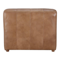 Ramsay Tan Leather Chaise - Chaise View | Bone & Brass