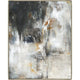 Abstract giclee painting with dark grays, whites, and warm ochre tones, hand-embellished on canvas.