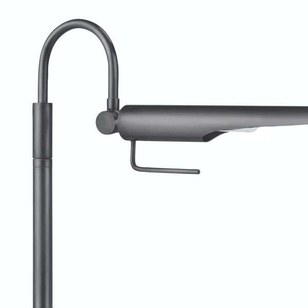 Raven Task Lamp in oil rubbed bronze, featuring an adjustable, aerodynamic shade.