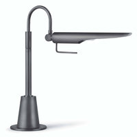 Raven Task Lamp in oil rubbed bronze, featuring an aerodynamic, bird-like design with an adjustable shade.