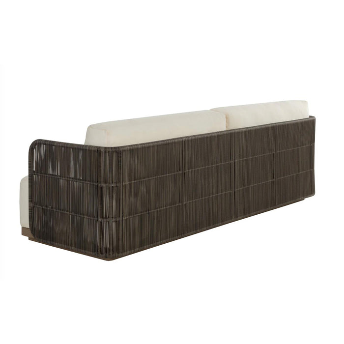 Ravenna Cream & Grey Rope Sofa - Outdoor Sofa Side View | Bone & Brass