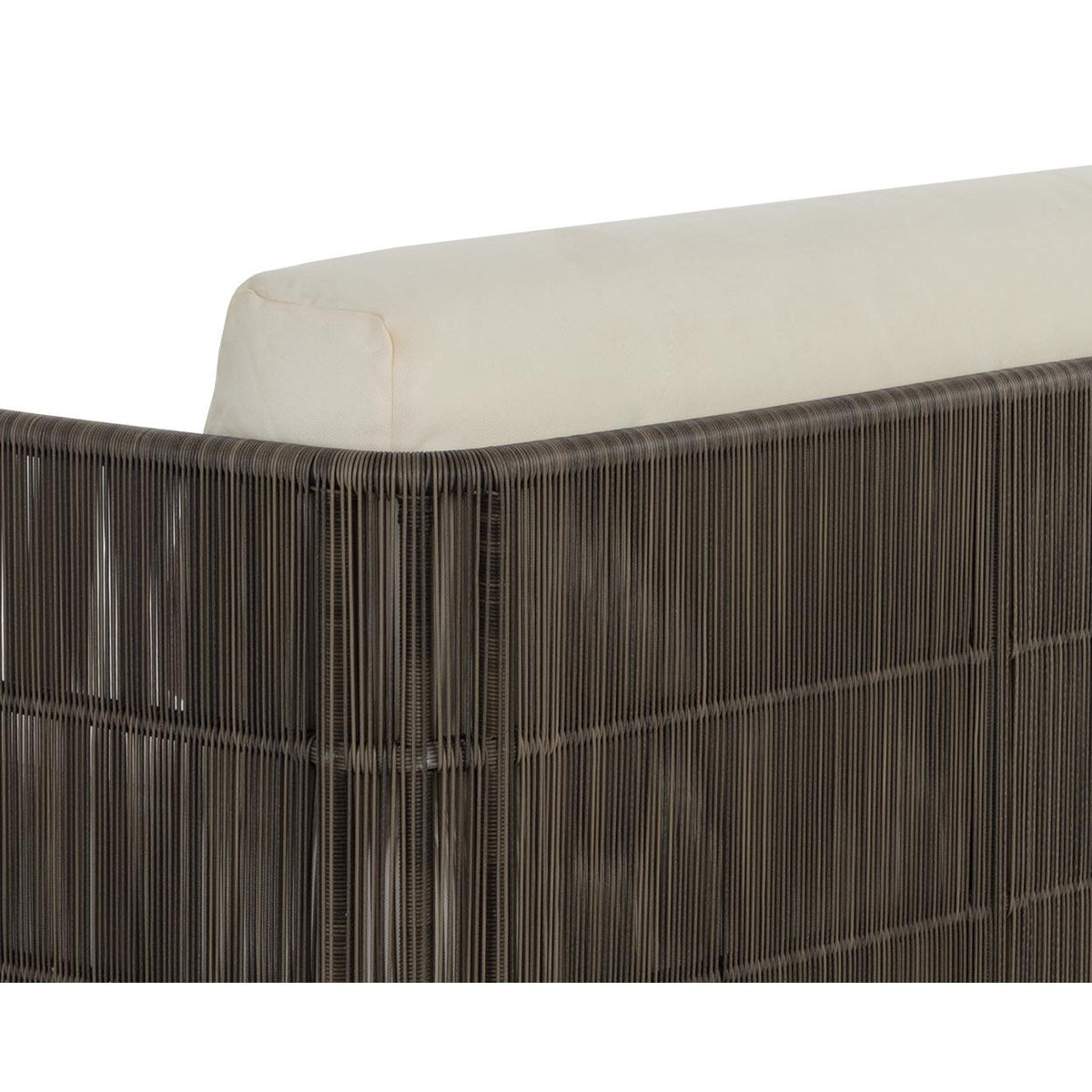 Ravenna Cream & Grey Rope Sofa - Outdoor Sofa Side View | Bone & Brass
