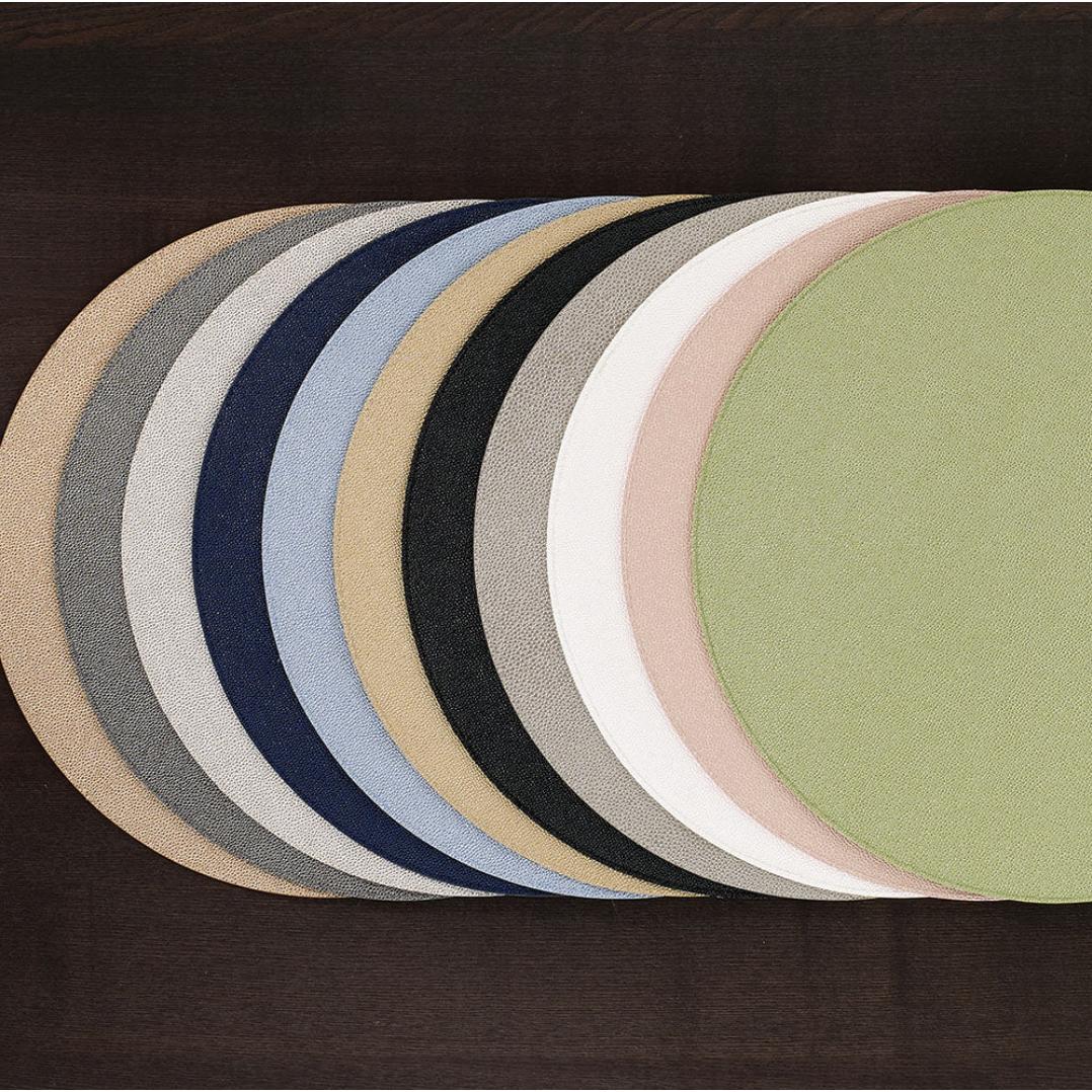Ray Shagreen Placemats, Set 4 - Placemat Side View | Bone & Brass