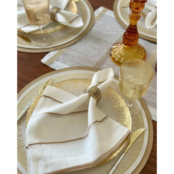 Ray Shagreen Placemats, Set 4 - Placemat Detail | Bone & Brass