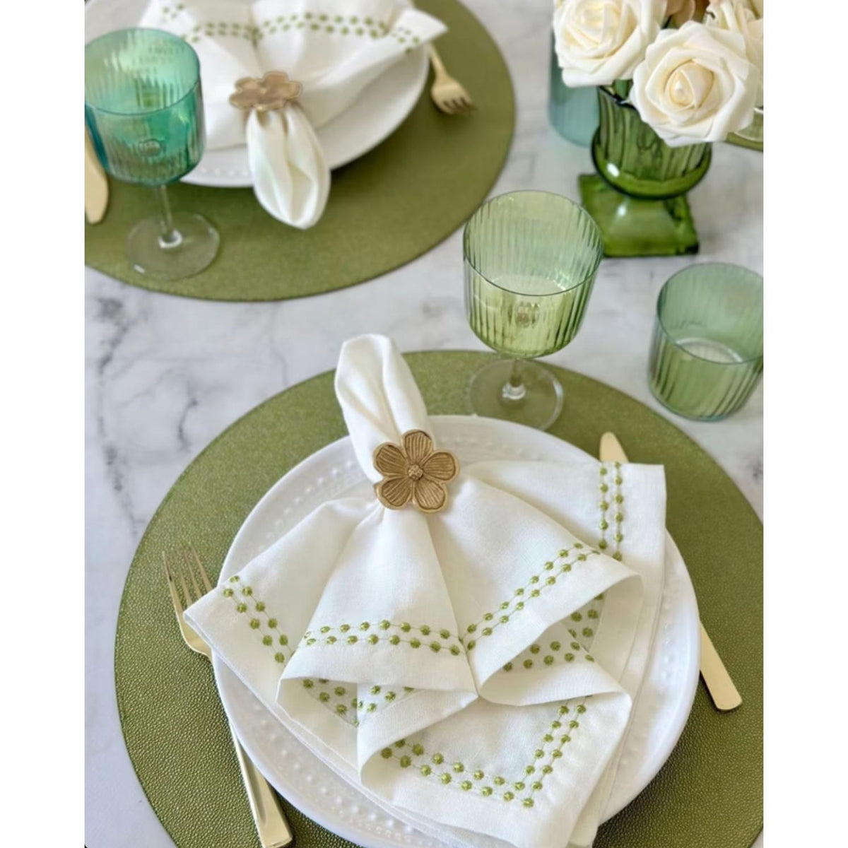 Ray Shagreen Placemats, Set 4 - Placemat View | Bone & Brass