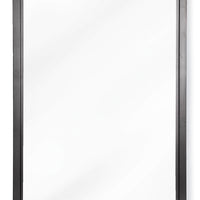 Minimalist 48x24" rectangle mirror with a subtle blackened steel frame.