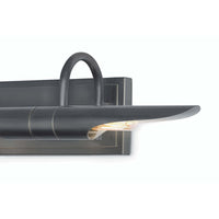 Redford Large Picture Light in oil rubbed bronze, a classic museum-style steel fixture with a rotating light source.