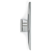 Redford Sconce, a 22" tall polished nickel steel wall light with a sleek, modern design.