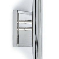 Redford Sconce in polished nickel, a sleek, modern steel wall light.
