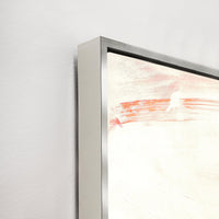 Close-up of Reef I Giclee Canvas Painting with organic coastal texture and sea-washed color in a silver frame.